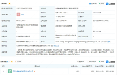 協(xié)鑫能科布局山東市場(chǎng)，在聊城成立新公司拓展機(jī)動(dòng)車(chē)充電銷(xiāo)售業(yè)務(wù)
